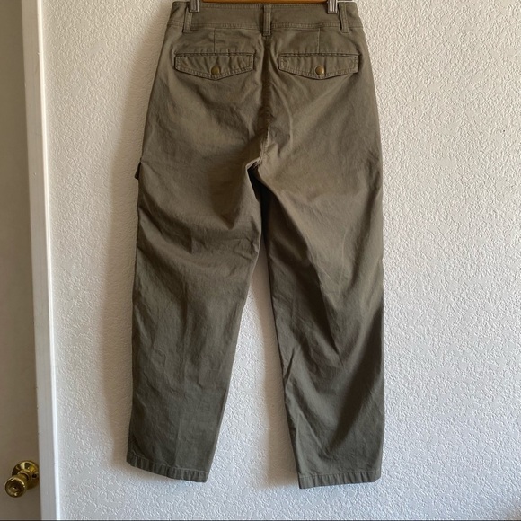 J. Crew Olive Green Cargo Pants High Rise Straight - Picture 8 of 9